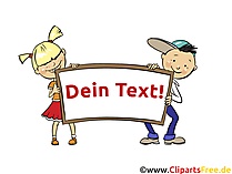 Kinder halten Plakat zum Beschriften Clipart, Bild, Illustration Kinder halten Plakat zum Beschriften Clipart, Bild, Illustration