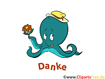 Krake Clipart Dankeskarte gratis Krake Clipart Dankeskarte gratis