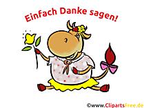 Lustige Danksagung Kuh Gruskarte zum Verschicken
