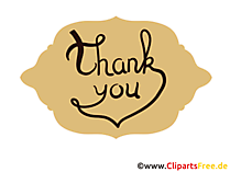 Thank You Schrift zum Versenden als Grusskarte