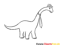 Apatosaurus Bild zum Ausmalen - Dinosaurier Bilder