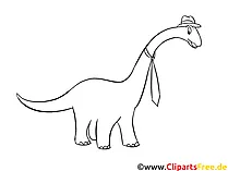 Apatosaurus Bild zum Ausmalen - Dinosaurier Bilder