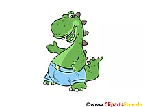 Dinosaurier Cartoon, Illustration gratis