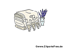 Badetücher für Sauna Bild, Clipart, Illustration, Grafik kostenlos