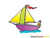Segelschiff Bild, Clipart, Illustration, Comic, Cartoon gratis