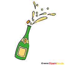 Clipart för champagneflaska