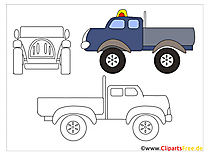 Lastwagen, LKW Applikation, Vorlage