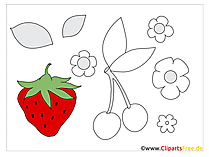 Näh Applikationen Erdbeere, Beeren, Früchte