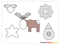 Elch Applikationen Vorlagen WInter kostenlos