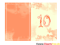 Glückwunschkarte zum 10. Geburtstag
