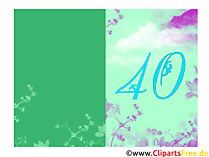 Karte zum 40. Geburtstag