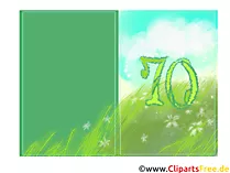 Klappkarte zum Drucken 70 Jahre