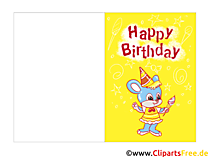 Glückwunsch Karte zum Kindergeburtstag kostenlos