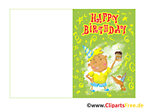 Happy Birthday Karte zum Drucken