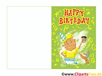 Cartão de feliz aniversário para impressão