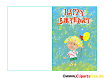 Kindergeburtstagsglückwünsche kostenlos Karte