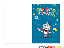 Klappkarte zum Kindergeburtstag gratis