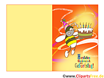 Folded cards for children's birthday