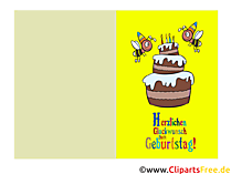 Herzlichen Glückwunsch zum Kindergeburtstag Klappkarten zum Drucken