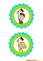 Deutschland Medaillien für Kinder zum Drucken