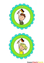 Deutschland Medaillien für Kinder zum Drucken