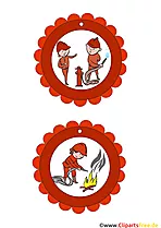 Feuerwehr Medaillen für Kinder als Vorlage
