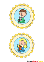 Medaillen Kindergeburtstag und Sport kostenlose Vorlage