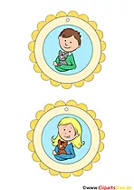 Medaillen Kindergeburtstag und Sport kostenlose Vorlage