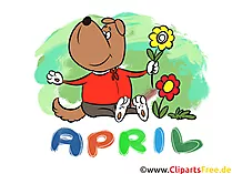 April Clipart - Monate kostenlose Bilder zum Drucken