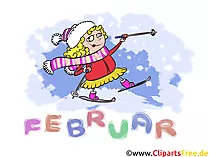 Februar Clipart - Monate kostenlose Bilder zum Drucken