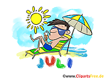 Juli Clipart - Monate kostenlose Bilder zum Drucken