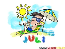 Juli Clipart - Monate kostenlose Bilder zum Drucken