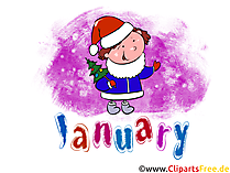 January Illustration - Month Clip Art free