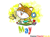 Illustration de mai  Clip art mois gratuit