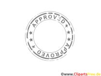 Genehmigt Stempel Bild