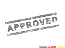 Gummistempel Genehmigt - Approved