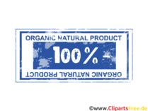 Organic natural product stamp clipart image