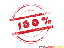 Stempel Clipart Einhundert Prozent