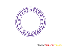 Stempelbild Approved - Genehmigt