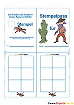 Stempelkarte Muster für Kinder