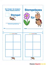 Stempelpass Druckvorlage fü Schule kostenlos