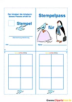 Stempelpass zum Ausdrucken Druckvorlage