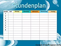 Stundenplan blanko