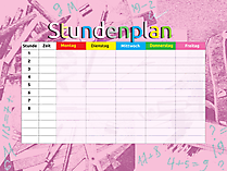Stundenplan gestalten