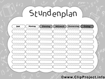 Stundenplan leer und kostenlos