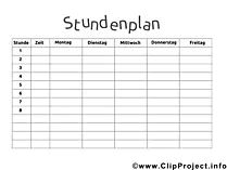 Stundenplan online zum Download und Erstellen