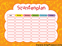 Stundenplan zum Ausfuellen