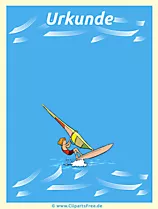 Kostenlose Urkunde downloaden Windsurfing als PDF