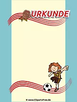 Urkunde Mädchen Fußballturnier Vorlagen und Muster downloaden