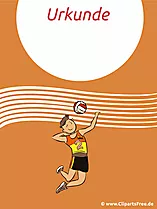 Urkunde Volleyball kostenlos zum Drucken